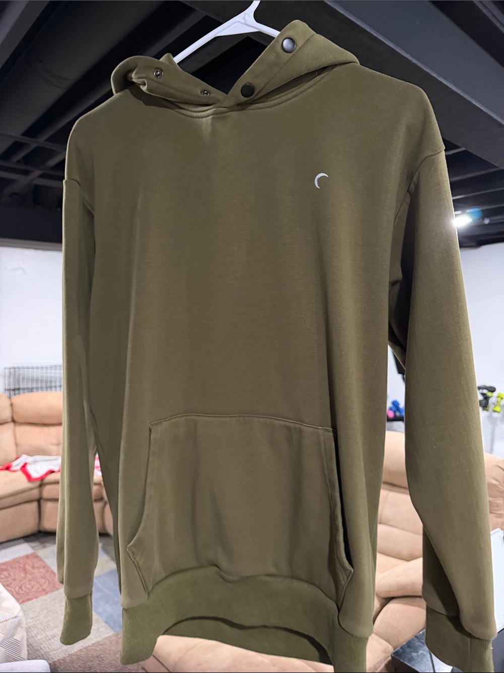 ZYIA Olive Double Snap Hoodie Pullover - Picture 6 of 8